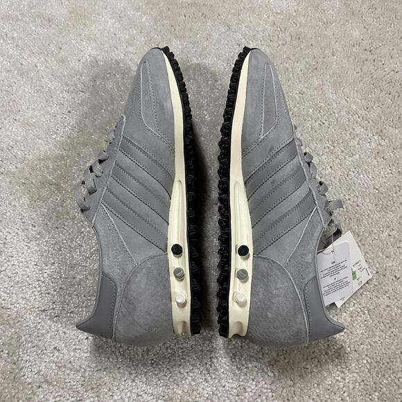 Adidas LA Trainer OG Shoes Sneakers Mens Size 10 Gray Suede Originals Low Top main image 4